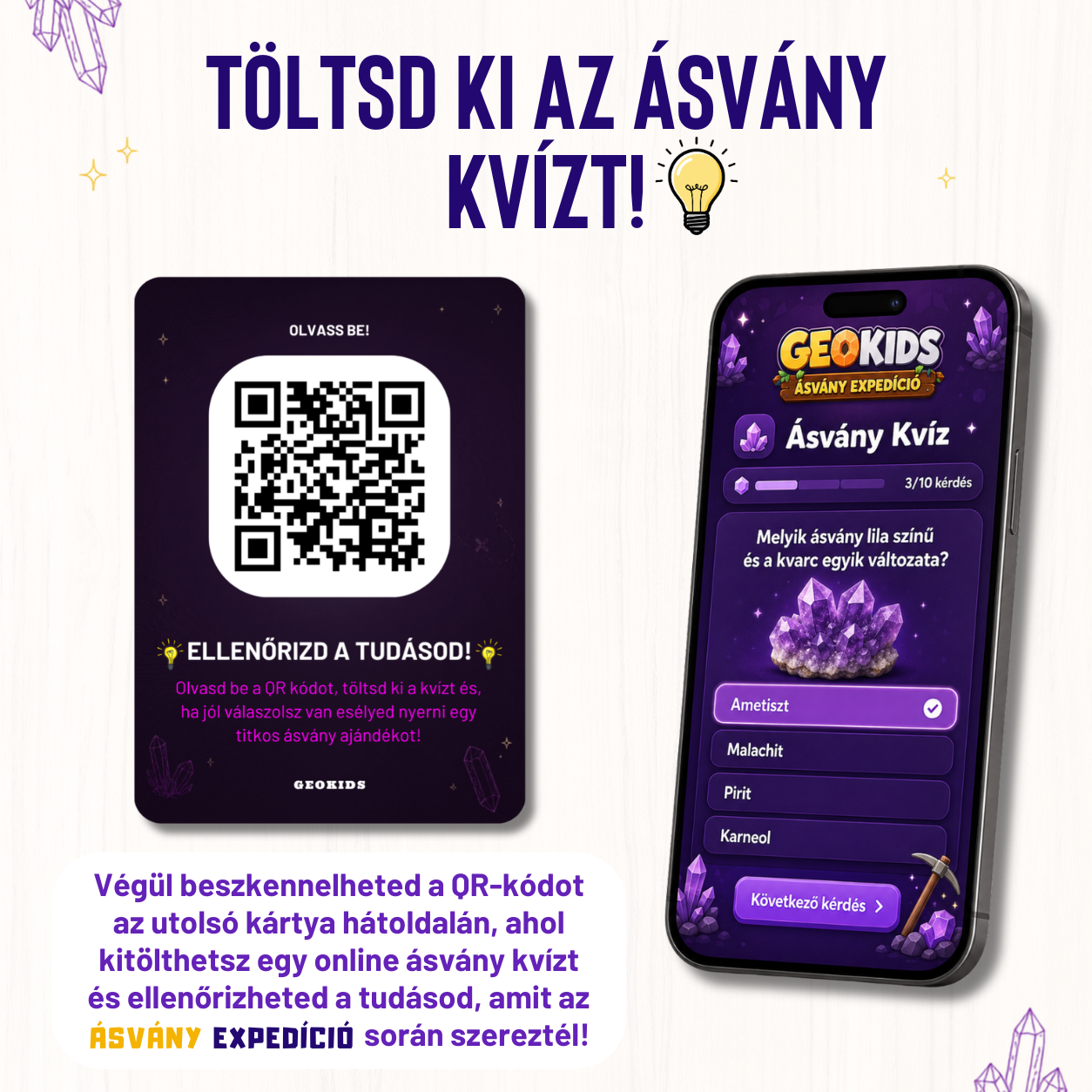 Ásvány Expedíció Fejlesztő és Szórakoztató szett