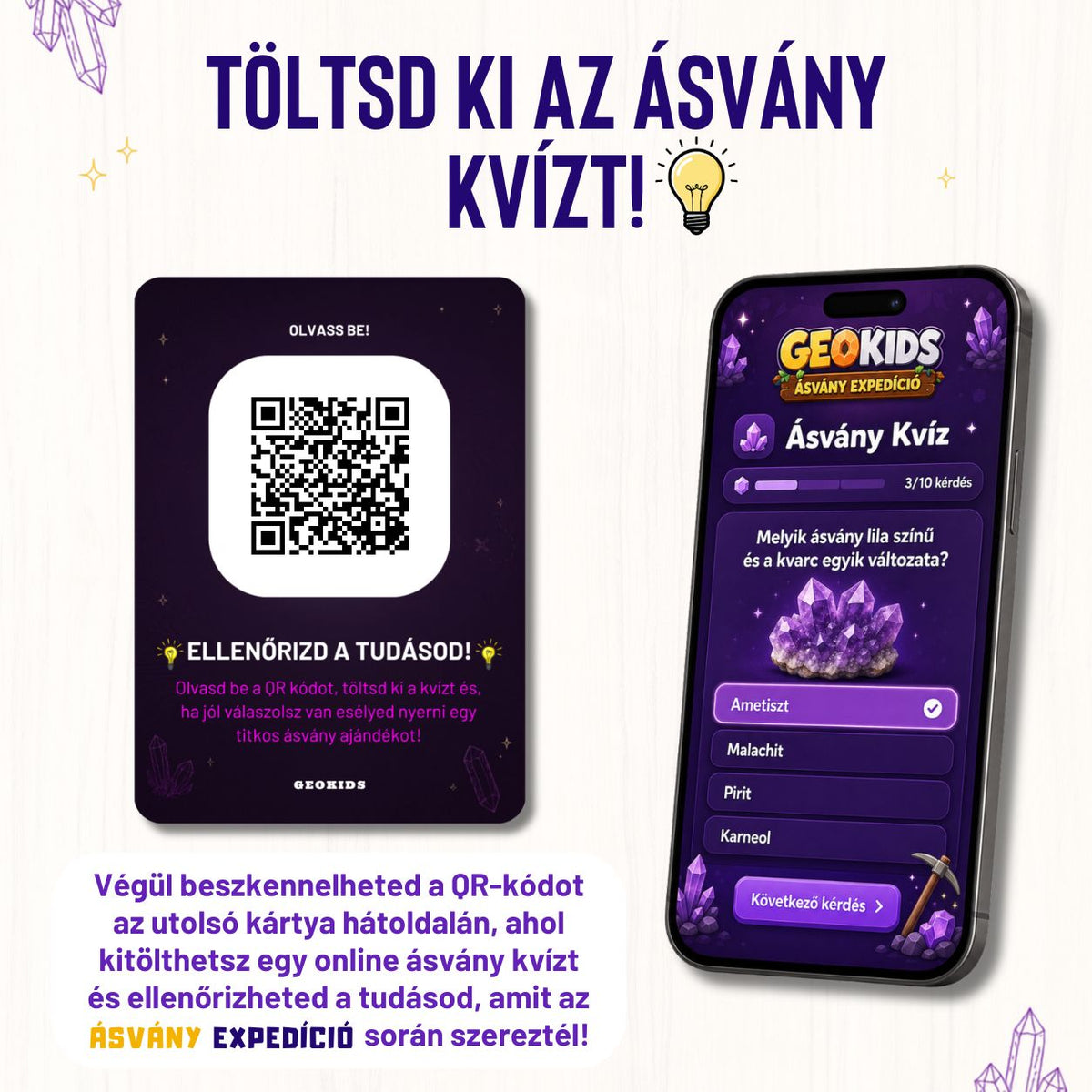 Ásvány Expedíció Fejlesztő és Szórakoztató szett (újdonság)