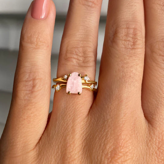 ZenAura - Rózsakvarc Gyűrű