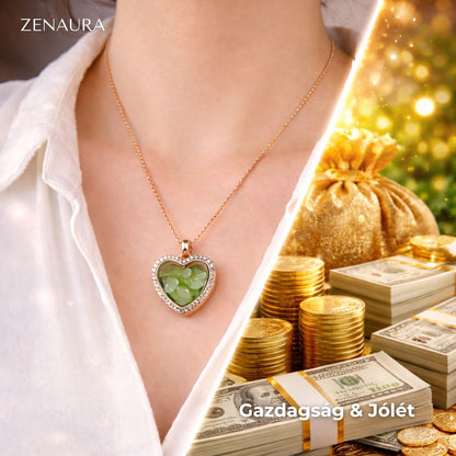ZenAura - Cserélhető Ásvány Szív Nyaklánc