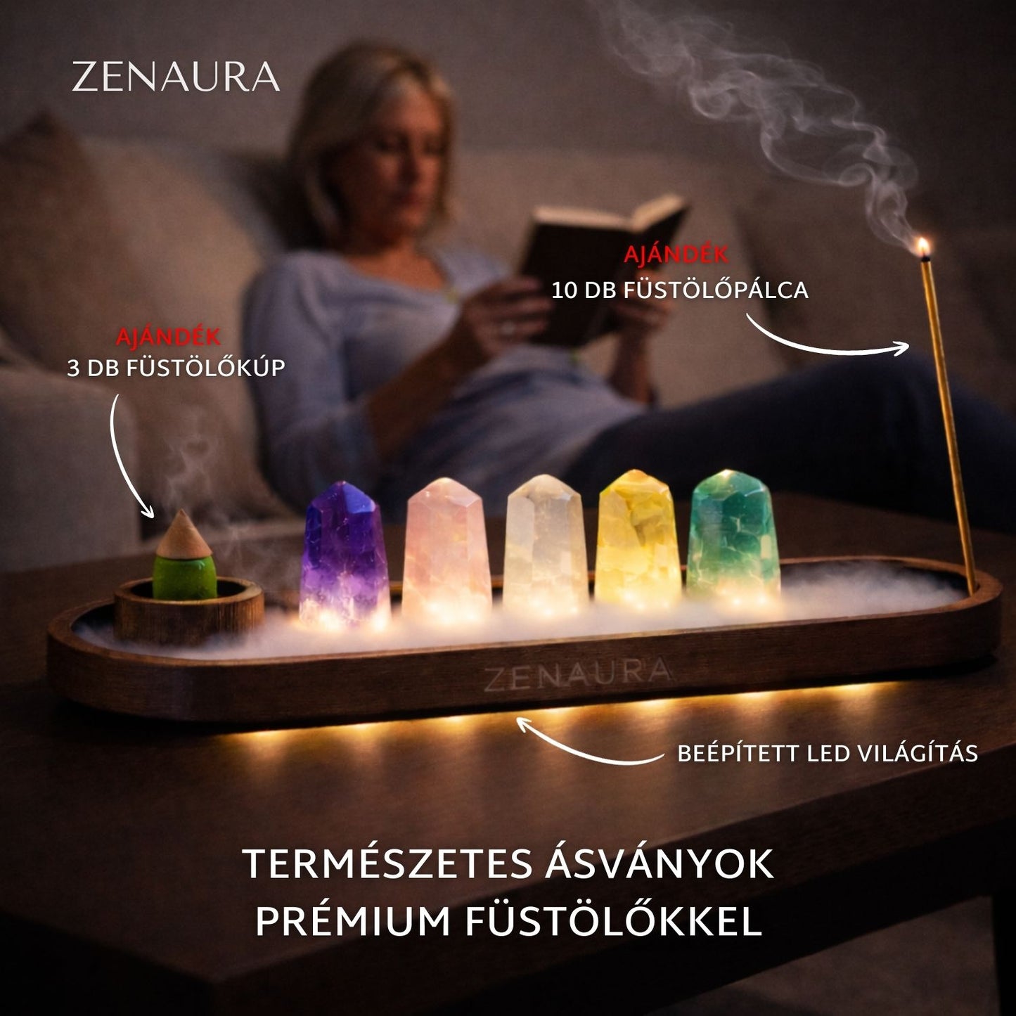ZenAura - Ásvány Füstölő szett