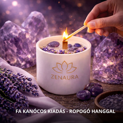 ZenAura - Ametiszt gyertya levendula illattal