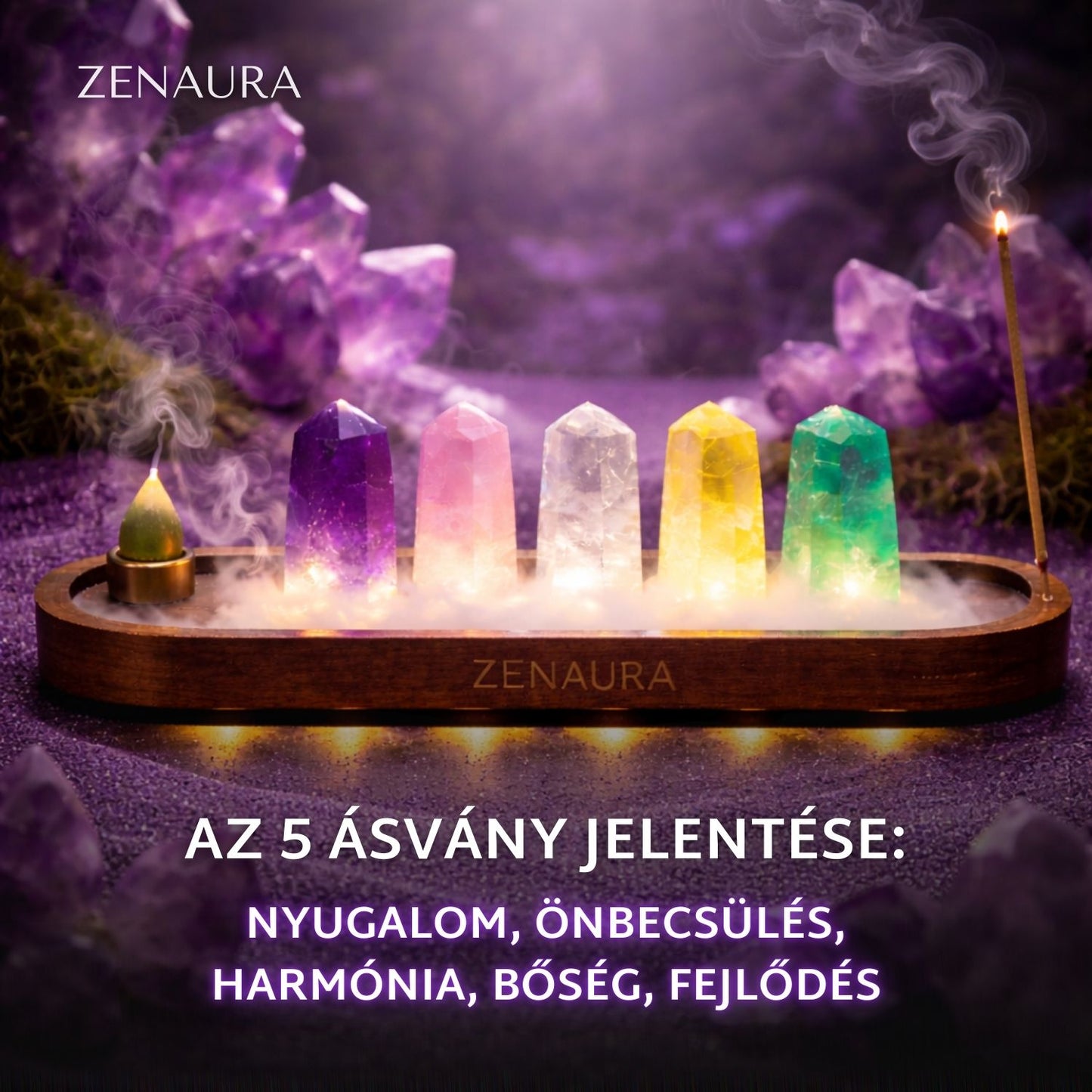 ZenAura - Ásvány Füstölő szett