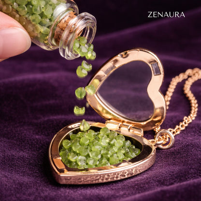 ZenAura - Cserélhető Ásvány Szív Nyaklánc