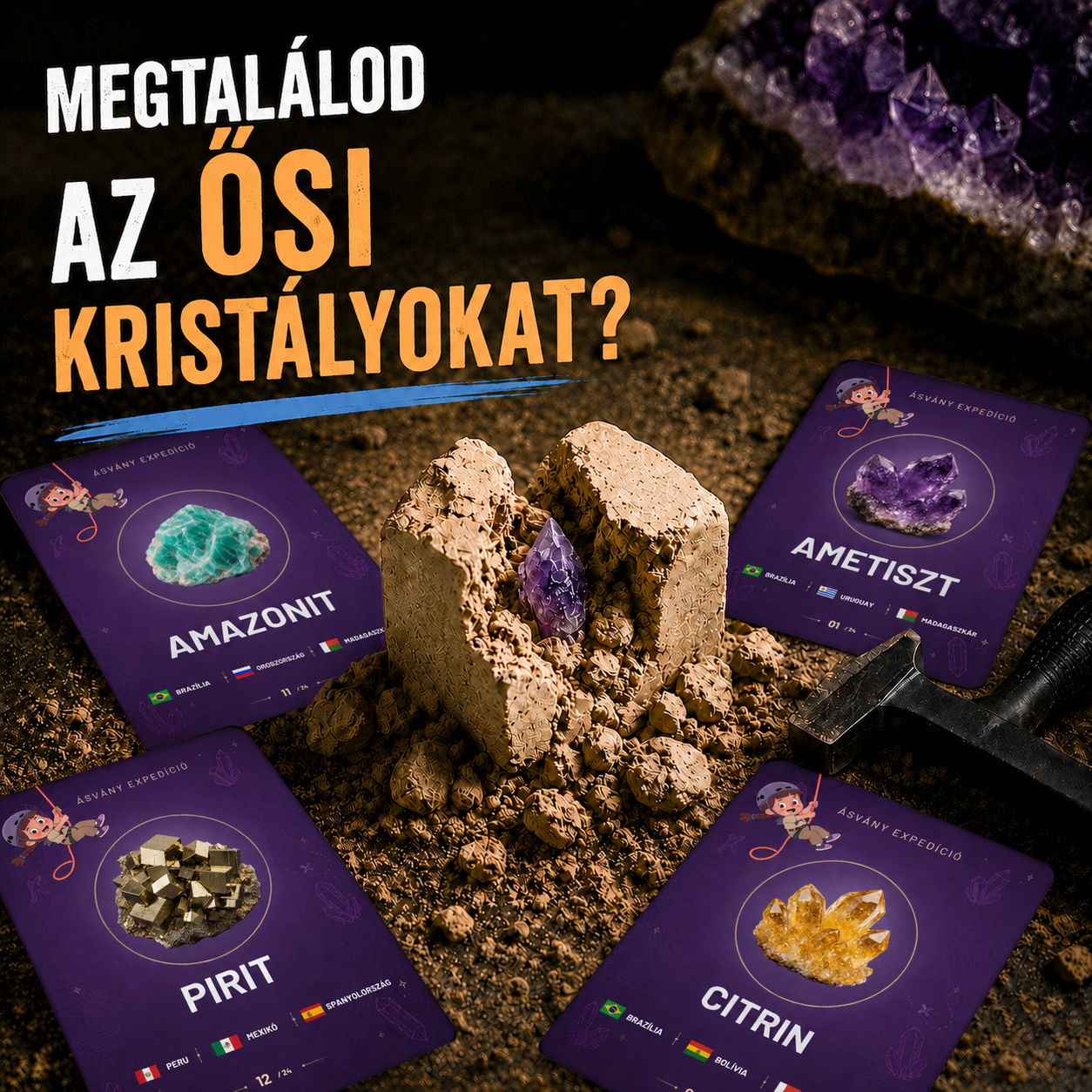 Ásvány Expedíció Fejlesztő és Szórakoztató szett